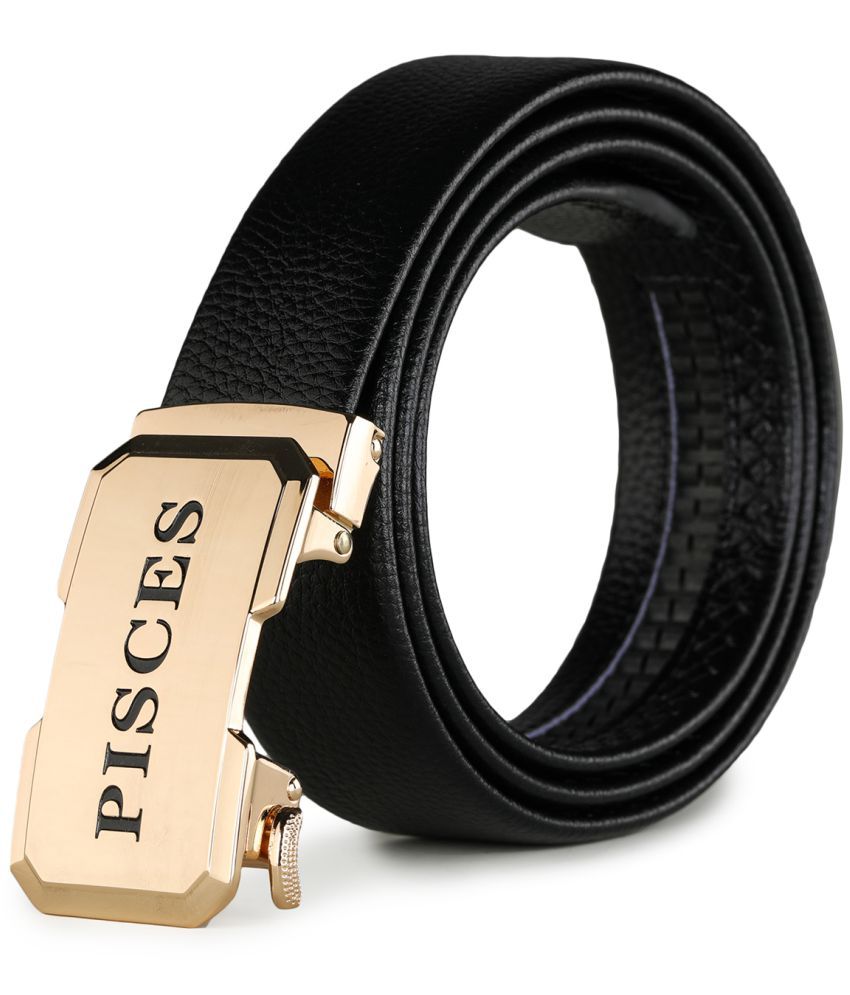     			Loopa Black PU Casual Belt Pack of 1