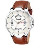 HMTQ - Brown Leather Analog Men's Watch