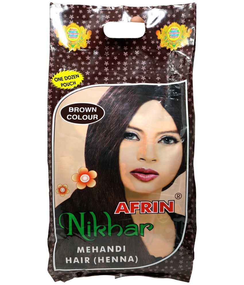     			Afrin  Brown Nikhar Mehandi Pack of 10 Henna 1500 g