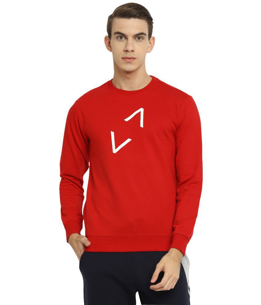     			YUUKI Red Polyester Fleece Sweatshirt