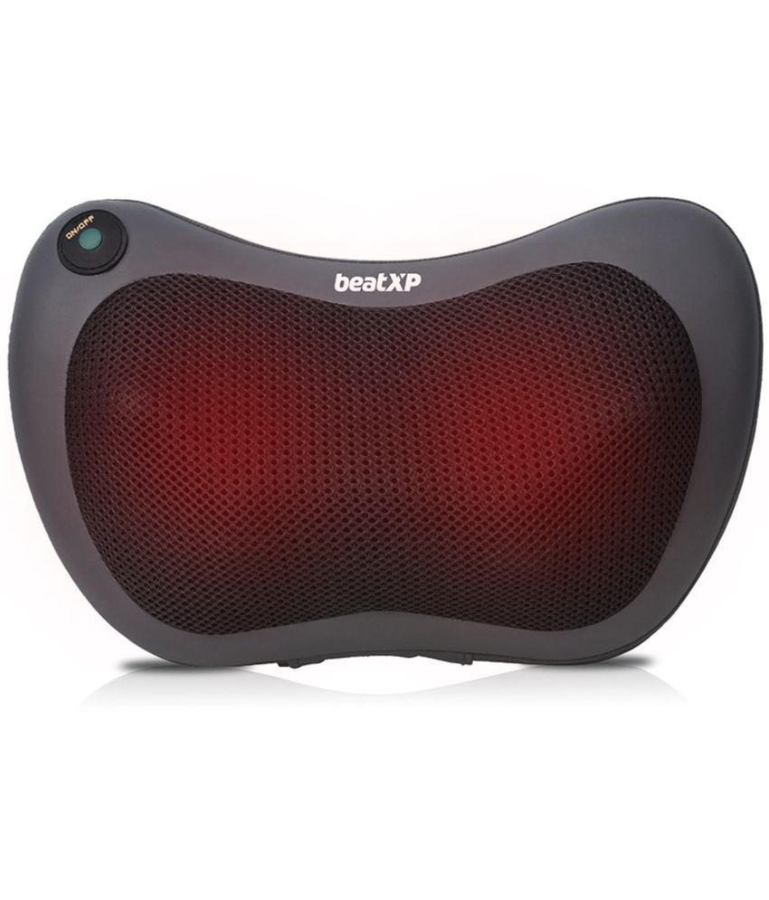 beatXP DeepHeal Pillow Shiatsu Infrared Heat Therapy Massager with 3 Mode Settings | Deep Tissue Massager for Shoulder, Neck and Back Pain Relief at Home, Car and Office with 1 Year Warranty