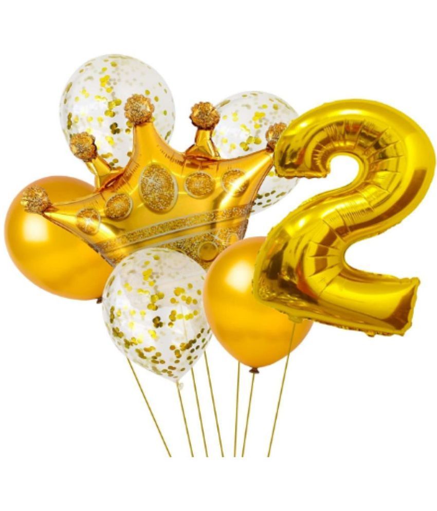 Blooms Mall 2nd Birthday Decoration Items For Boys Or Girls 15Pcs