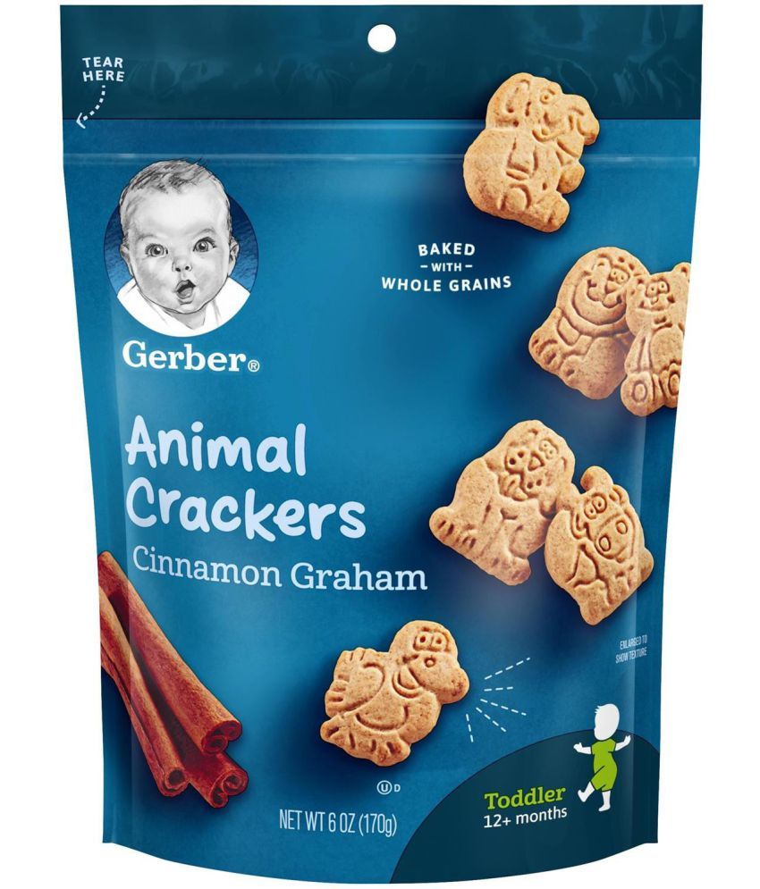 Gerber Cinnamon Graham Animal Crackers Crackers for 12 Months + ( 170