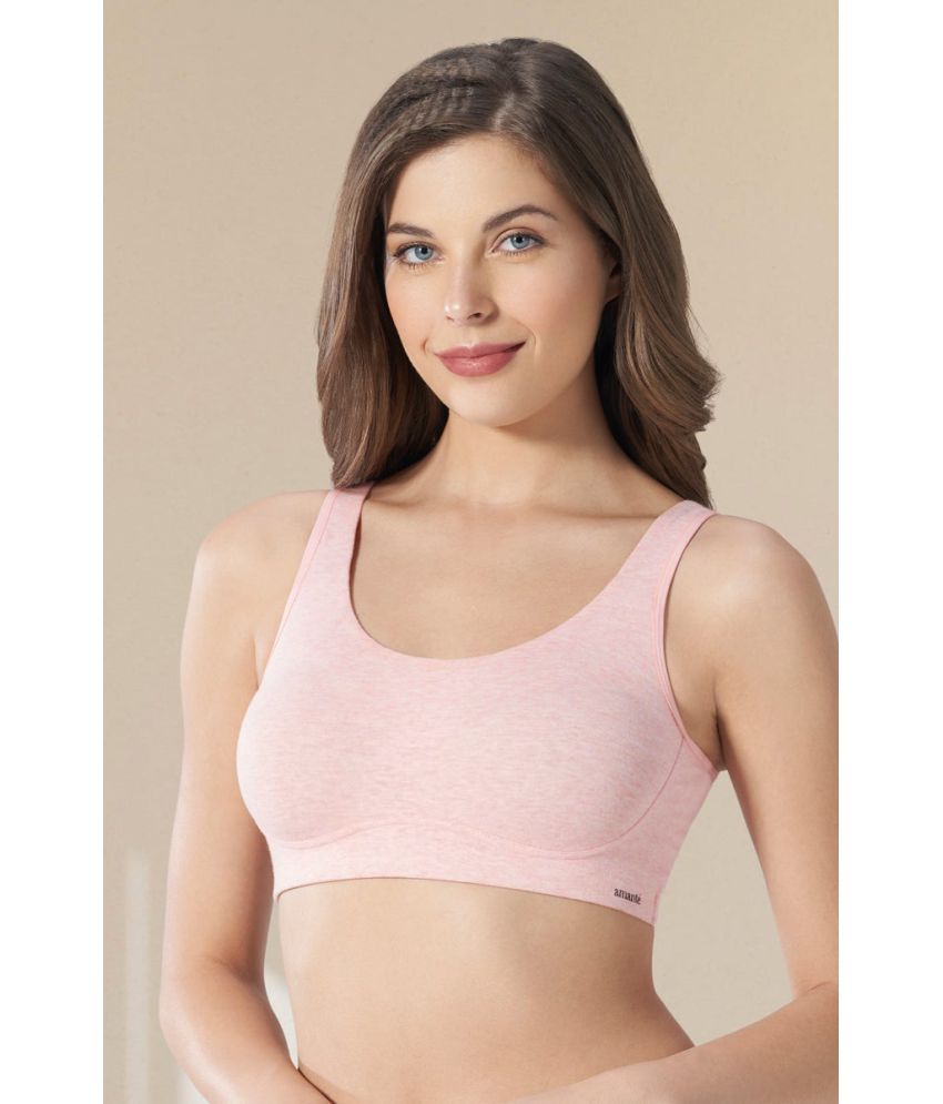     			Amante Cotton Non Padded Women's Cami bra ( Pink )