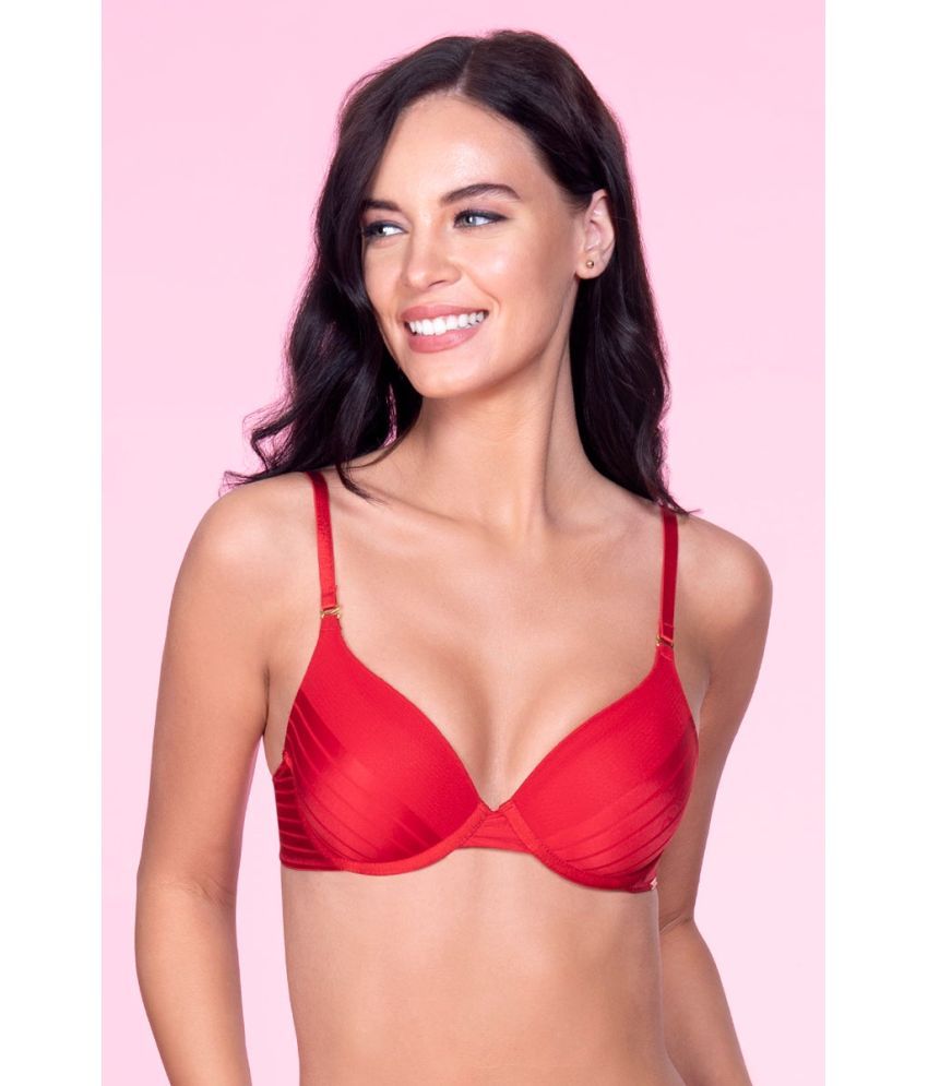     			Amante Polyamide T-Shirt Bra - Red Single