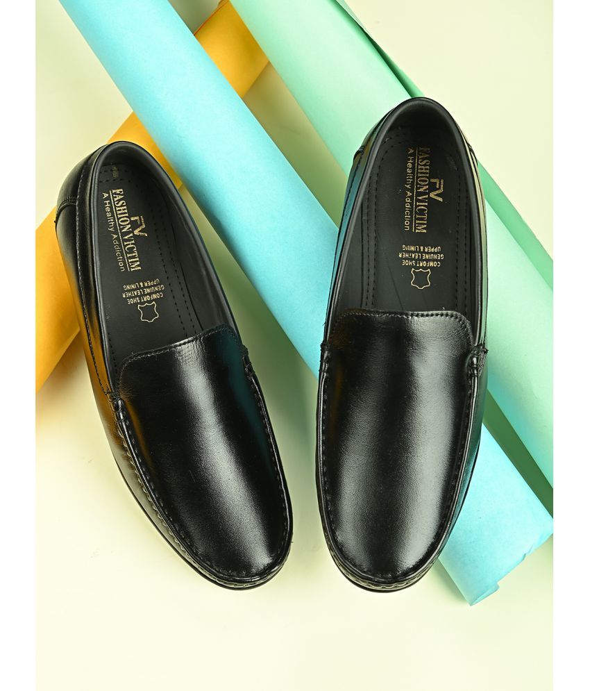     			Fashion Victim Black Loafers