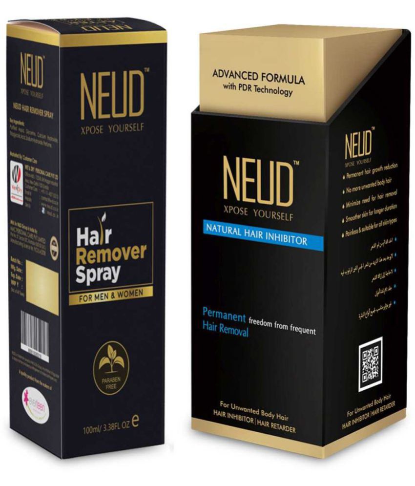 NEUD Combo: Hair Removal Spray 100 ml and Natural Hair Inhibitor 80 g