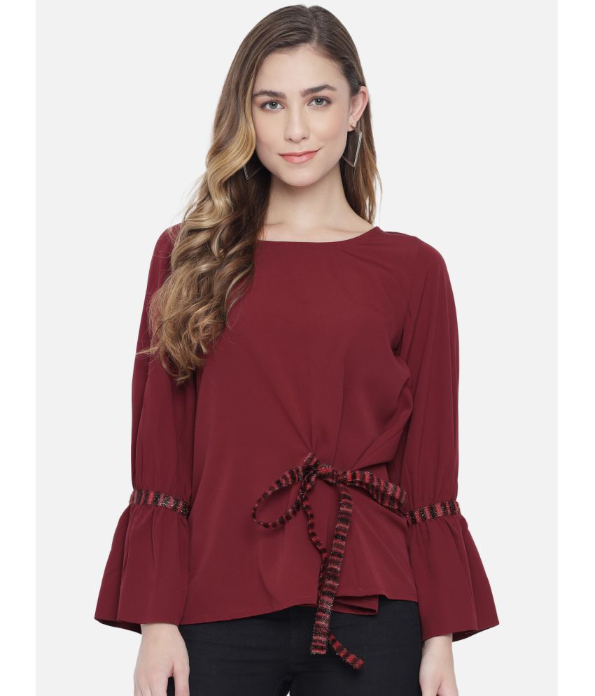     			ALL WAYS YOU Polyester Regular Tops - Red Single