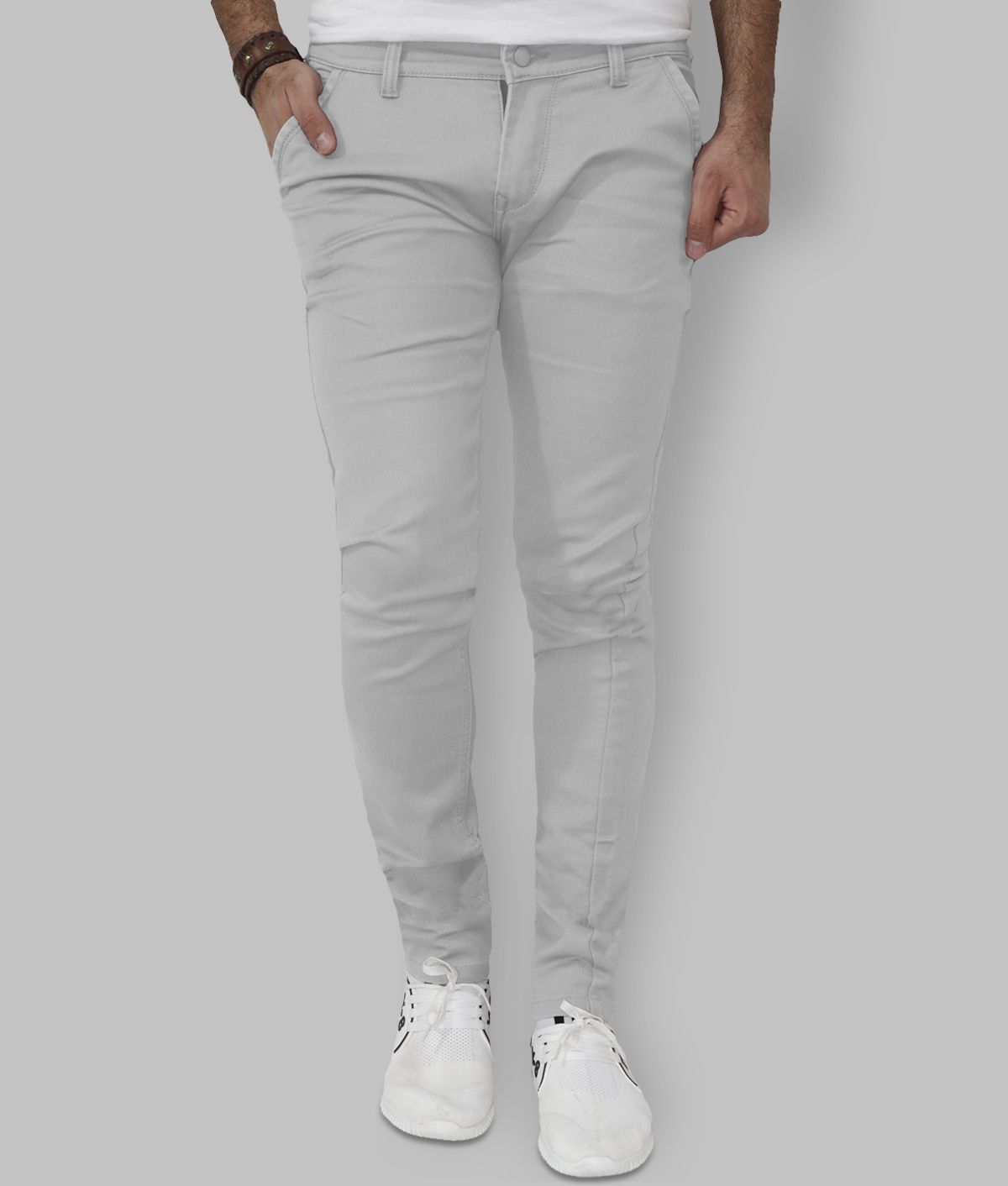     			Urban Legends Off White Regular Fit Jeans Single