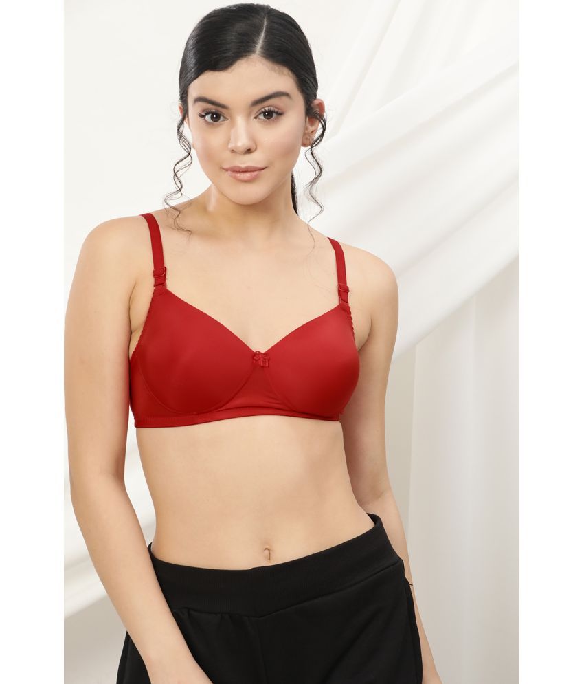     			Clovia Polyamide T-Shirt Bra - Red Single