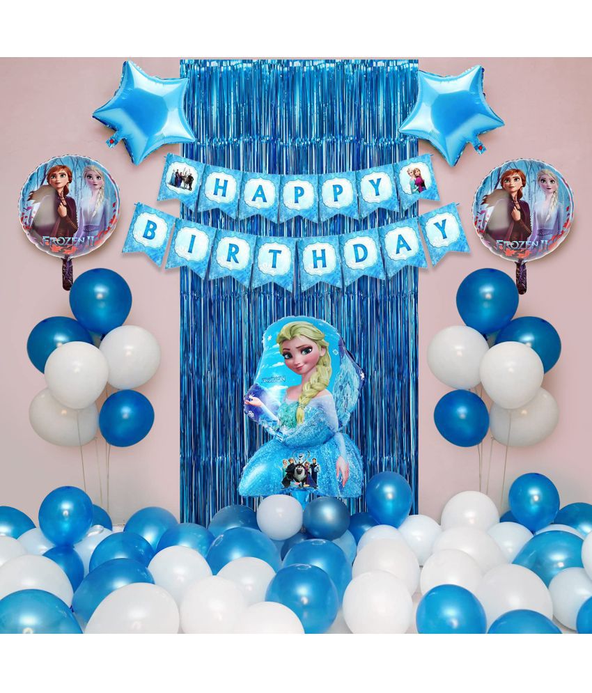     			Party Propz Frozen Theme Birthday Decoration for Girls 37Pcs - Princess Elsa Birthday Decorations - Frozen Birthday Decorations for Girls / Frozen Balloons for Birthday Decoration