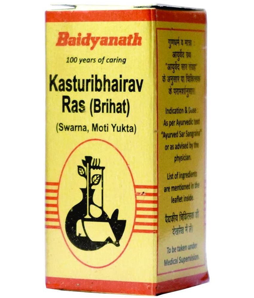     			Baidyanath Kasturibhairav Ras Tablet 5 no.s Pack Of 1