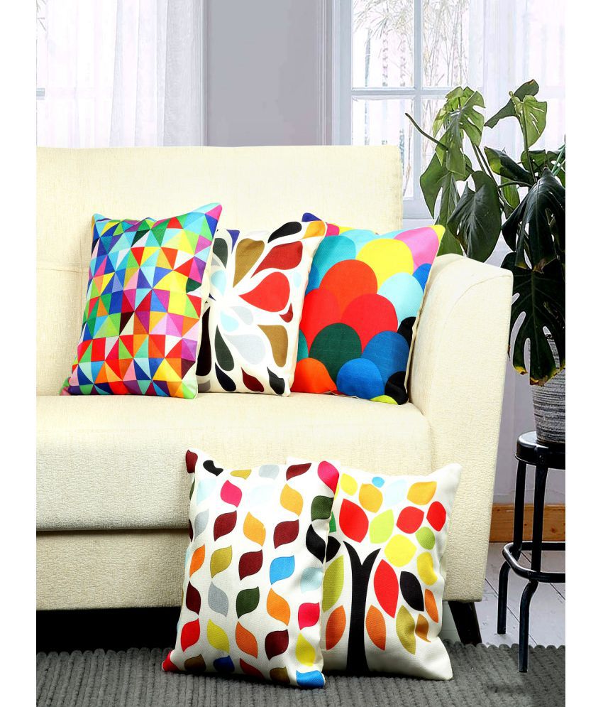     			HOMETALES - Set of 5 Cushion Covers Floral Themed