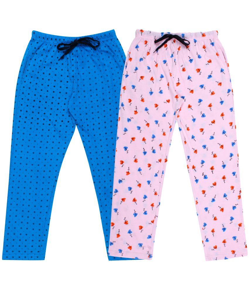     			DIAZ Kids Cotton printed Trackpant/Trousers/Lower Combo pack of 2