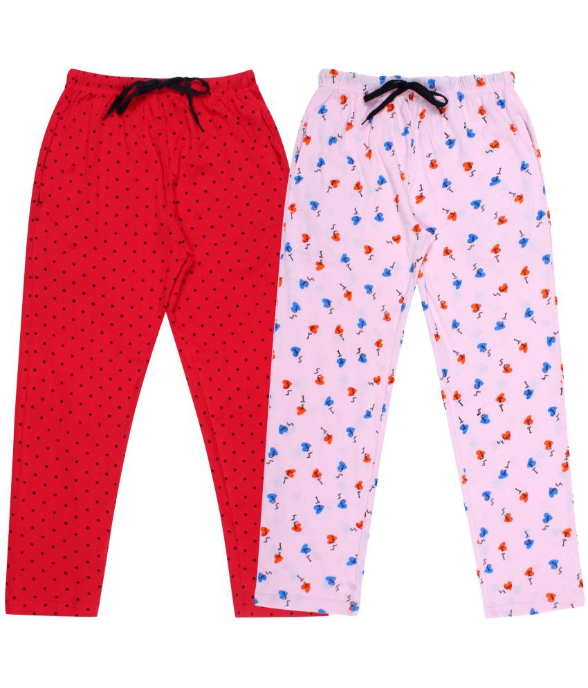     			DIAZ Kids Cotton printed Trackpant/Trousers/Lower Combo pack of 2