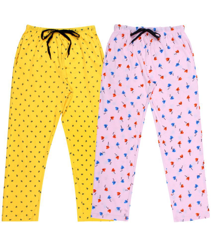     			DIAZ Kids Cotton printed Trackpant/Trousers/Lower Combo pack of 2