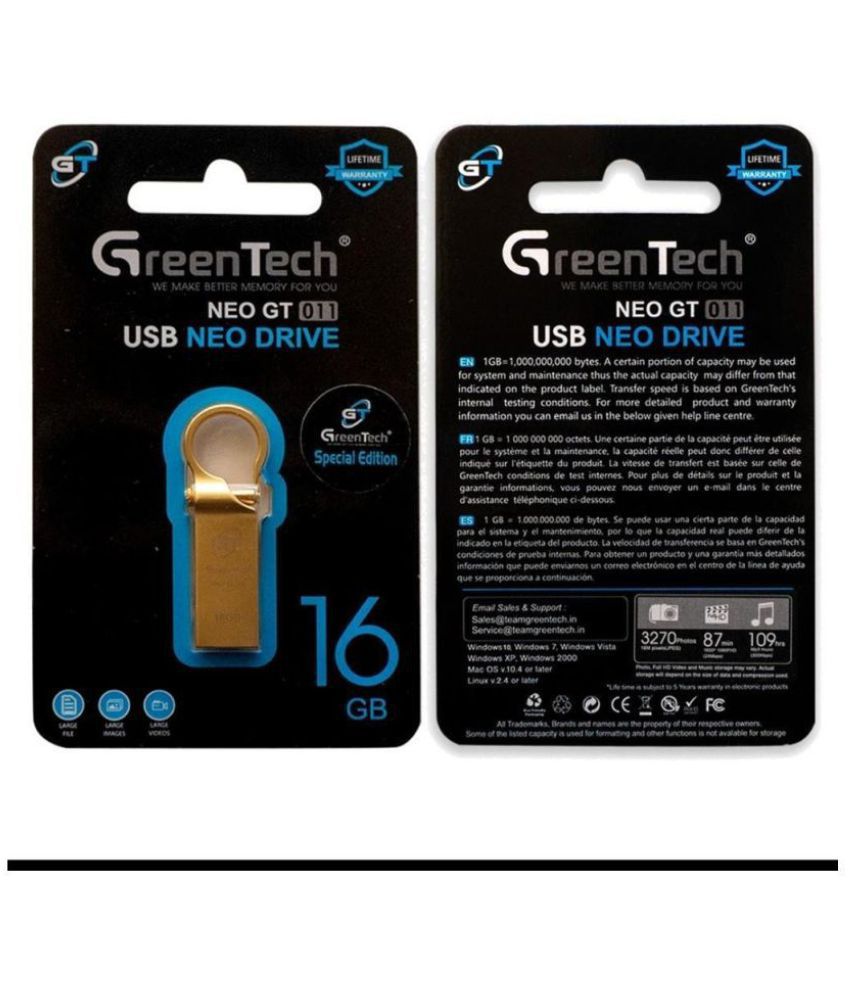     			GREEN TECH 16 GB NEO SERIES PENDRIVE