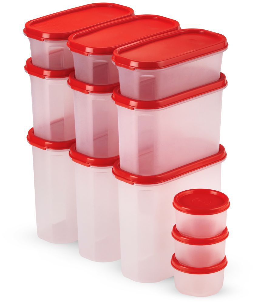     			Oliveware Polyproplene Red Dal Container ( Set of 12 )
