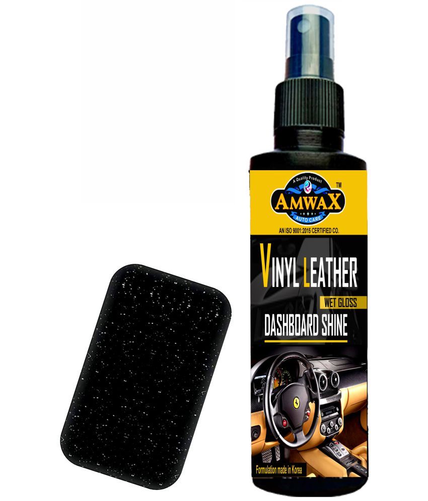 Buy AMWAX VINYL LEATHER & DASHBOARD POLISH 200 ML SPRAY Online at Best