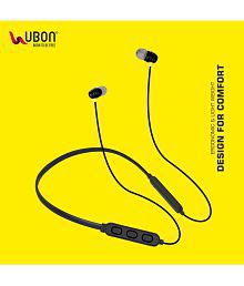 UBON CL-125 Neckband Wireless Without Mic Headphones/Earphones Black