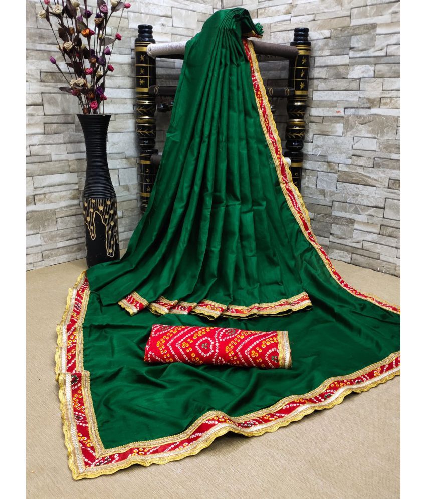 ANJANEYA SAREE Green Silk Blends Saree - Single - Buy ANJANEYA SAREE ...