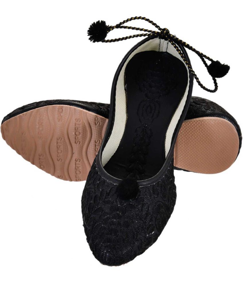 Anjaneya Creations Black Ethnic Footwear