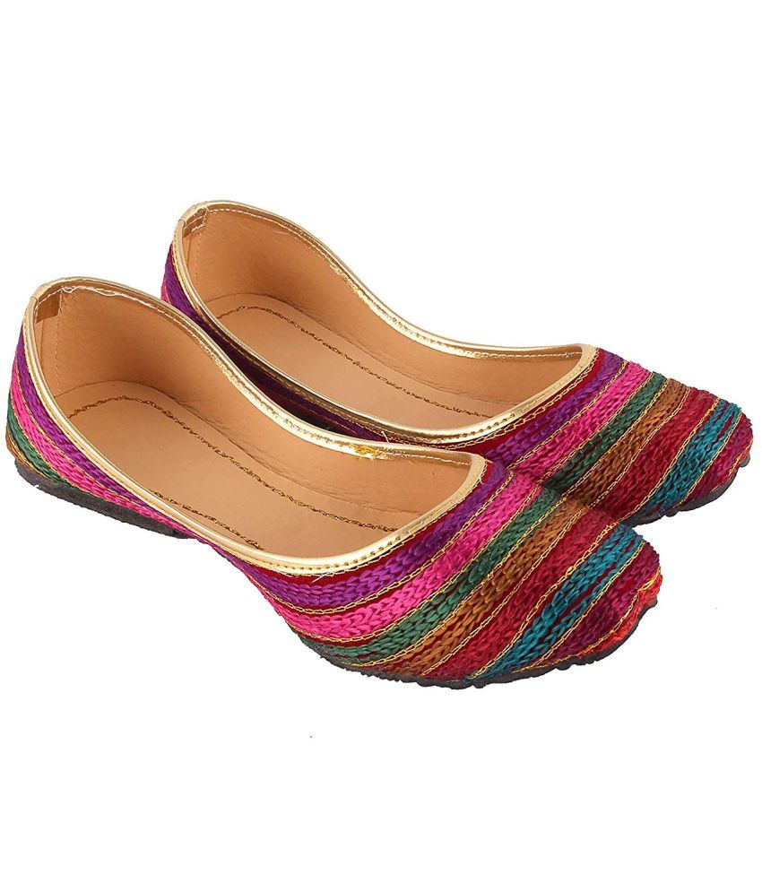     			Anjaneya Creations Multi Color Ethnic Footwear