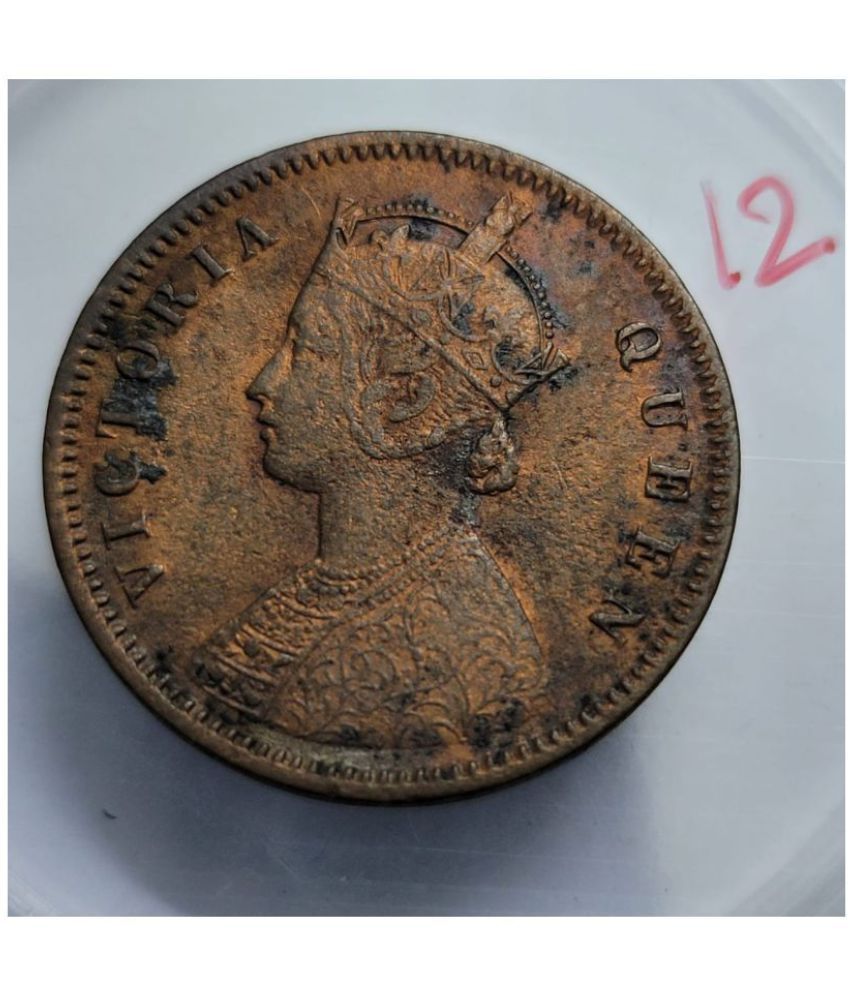     			British India One Quarter Anna 1876 Copper Coin