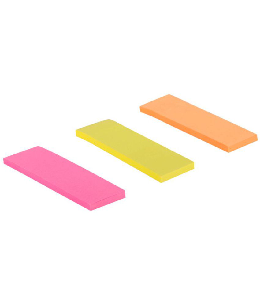 Joy Box Neon Paper Page Marker Re-Stick Prompts for Office, School, Home, 3 Color 1