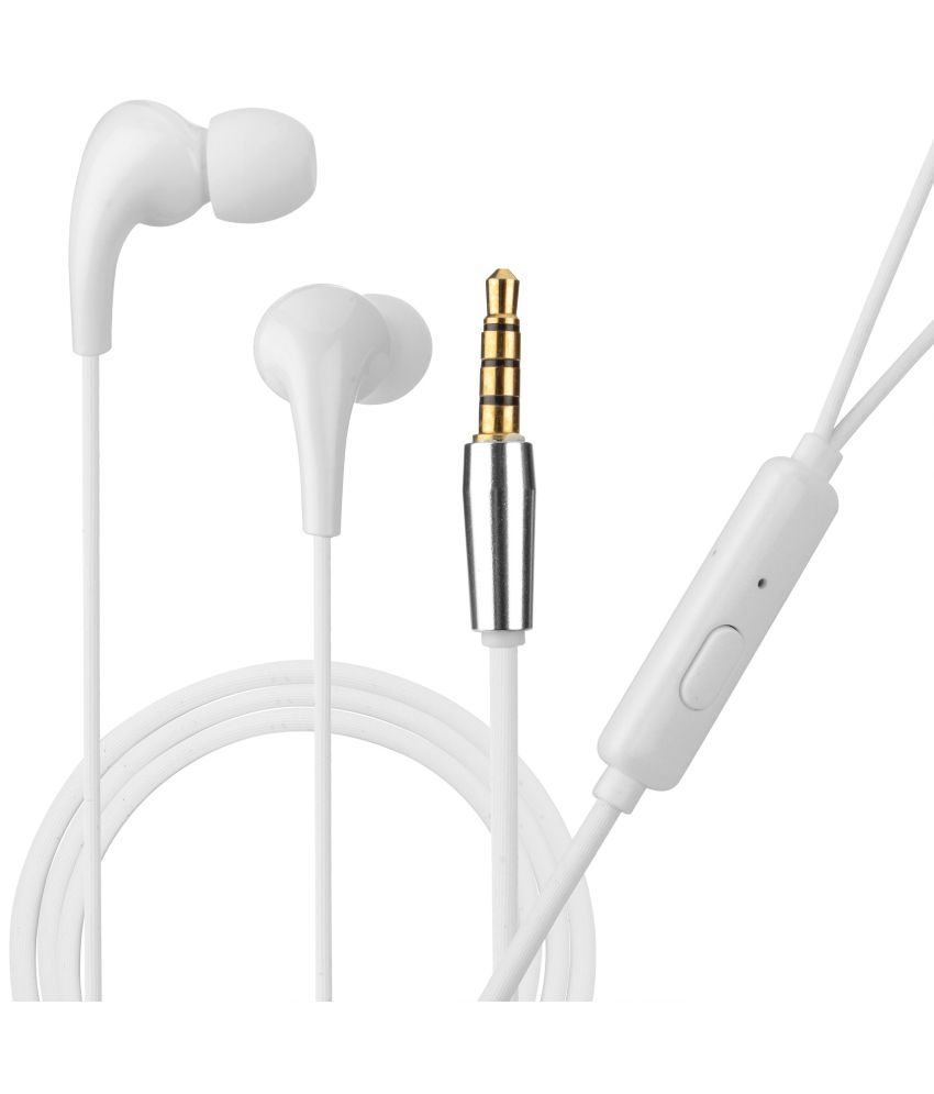 Vippo VHB-315 BEAT MUSIC Compatible ALL MOBILE In Ear Wired With Mic Headphones/Earphones White