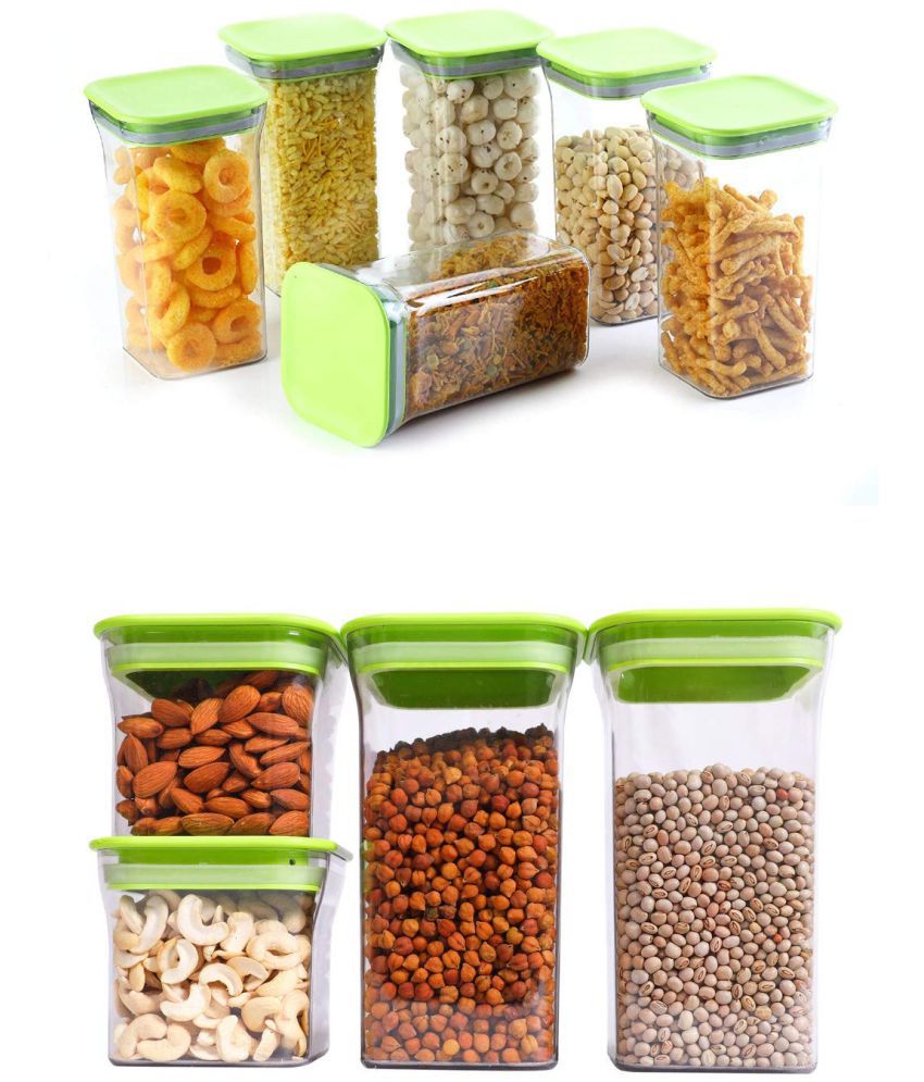     			Analog kitchenware Grocery, Dal, Pasta Plastic Food Container Set of 10 1100 mL