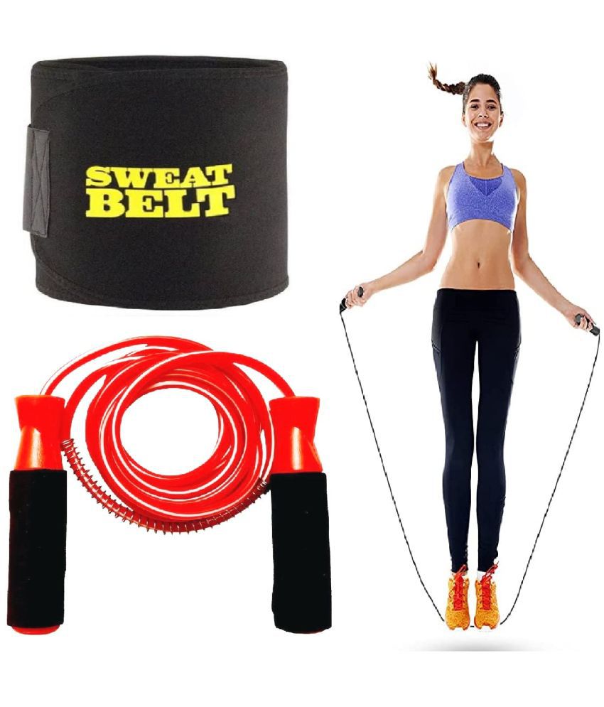 Jump Rope and Fitness Belt Workout-Professional Skipping Rope Silicone Comfortable Grips, Heavy Jump Ropes Adults Fitness Women Men, Cardio Boxing Endurance Training Exercise