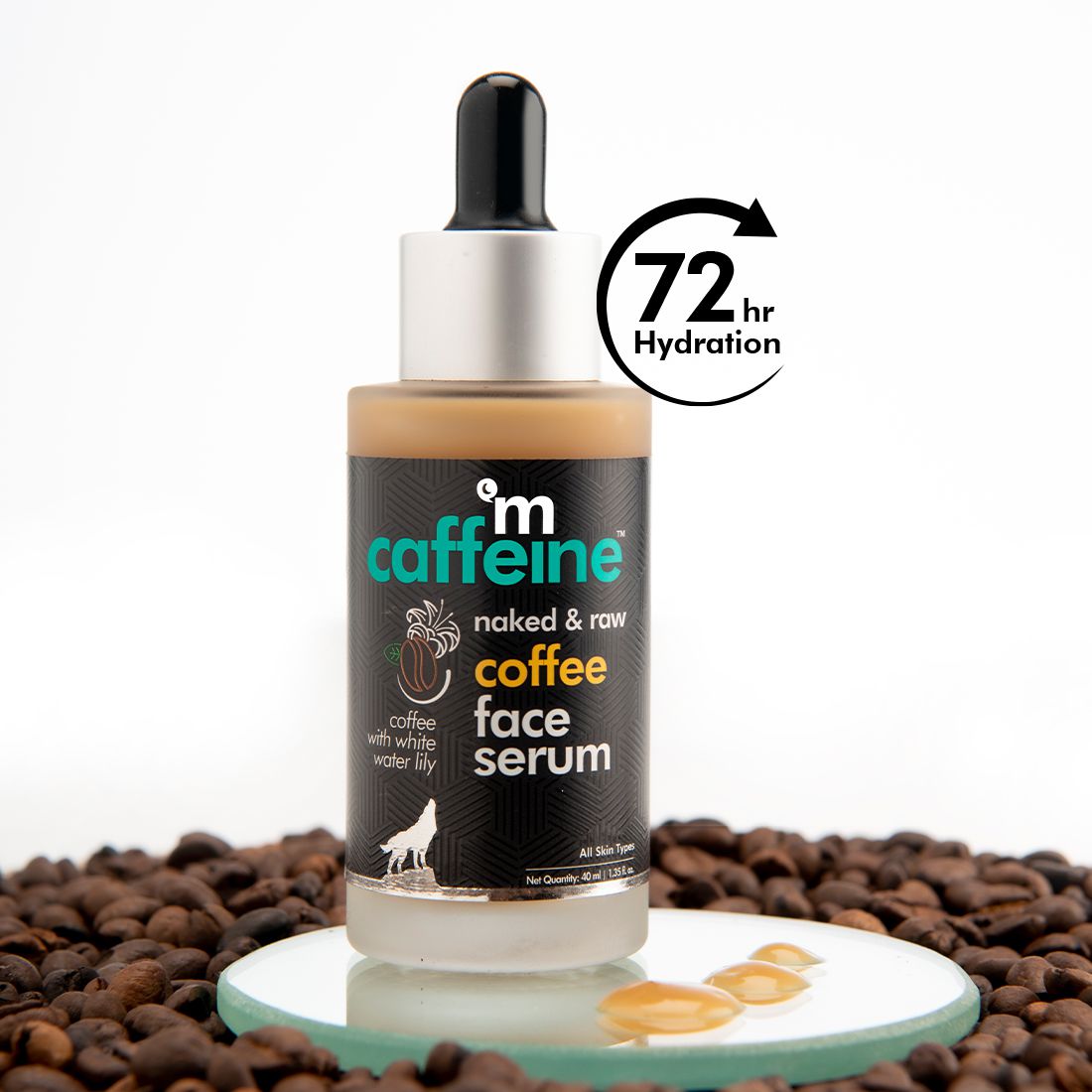     			mCaffeine Coffee Hydrating Face Serum For Glowing Skin with Vitamin E for Sun Damage Protection(40ml)