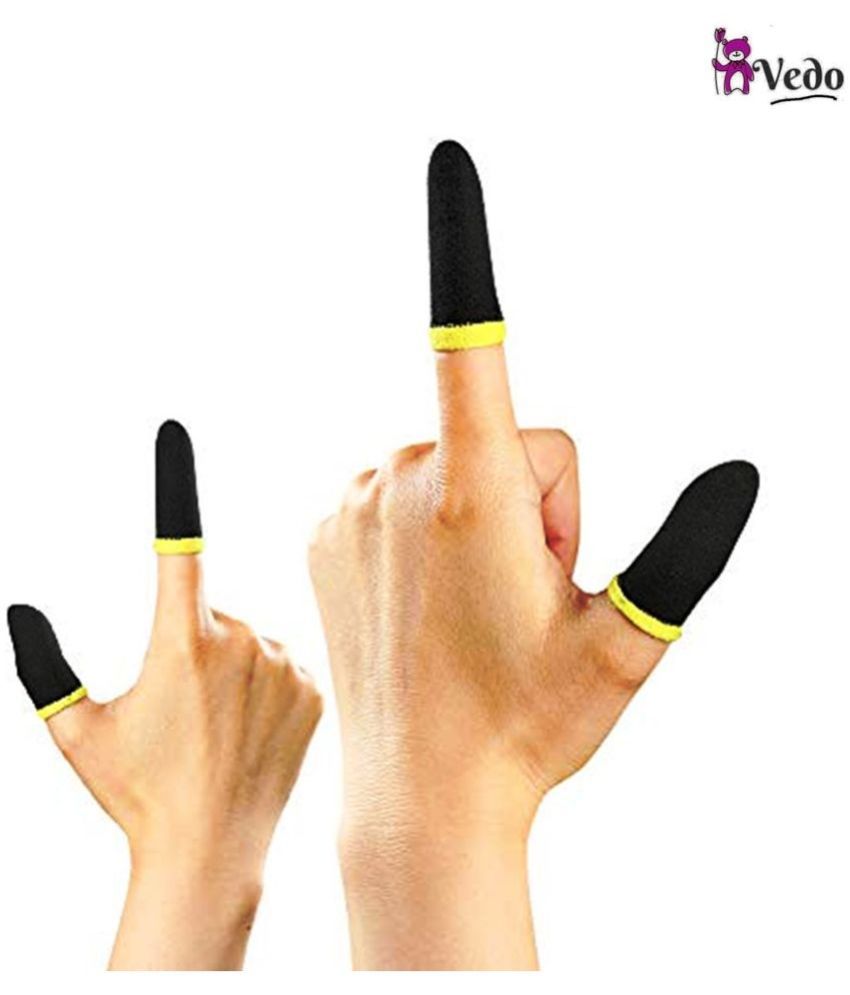 VEDO Thumb & Finger Sleeve for Mobile Game (Pack of 2 Pair-4 PCS), Pubg,Cod,Freefire & Fortnite -- (MULTICOLORES)
