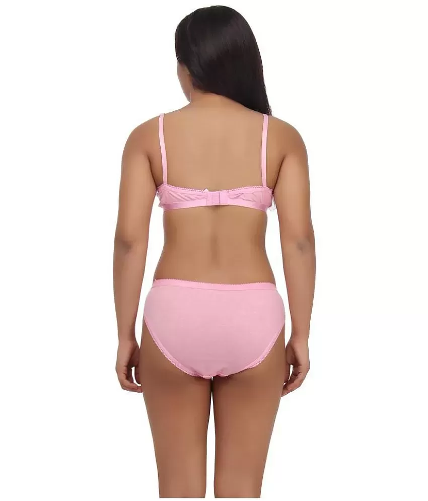 Buy online Pink Net Bras And Panty Set from lingerie for Women by Madam for  ₹399 at 76% off