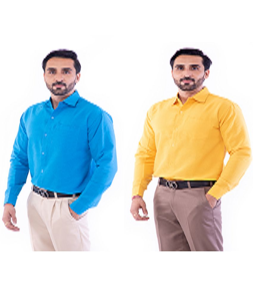     			DESHBANDHU DBK 100 Percent Cotton Regular Fit Solids Full Sleeves Men's Casual Shirt - Multi ( Pack of 1 )