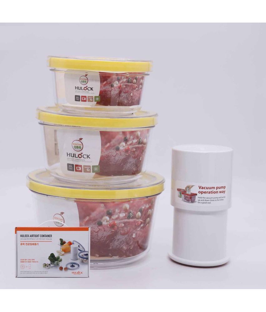     			Hulock Plastic Food Container Set of 3 1000 mL