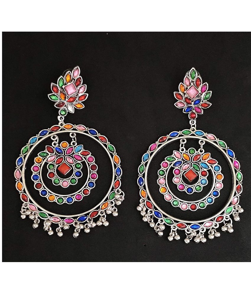     			aadiyatri - Multi Color Chandbalis Earrings ( Pack of 1 )
