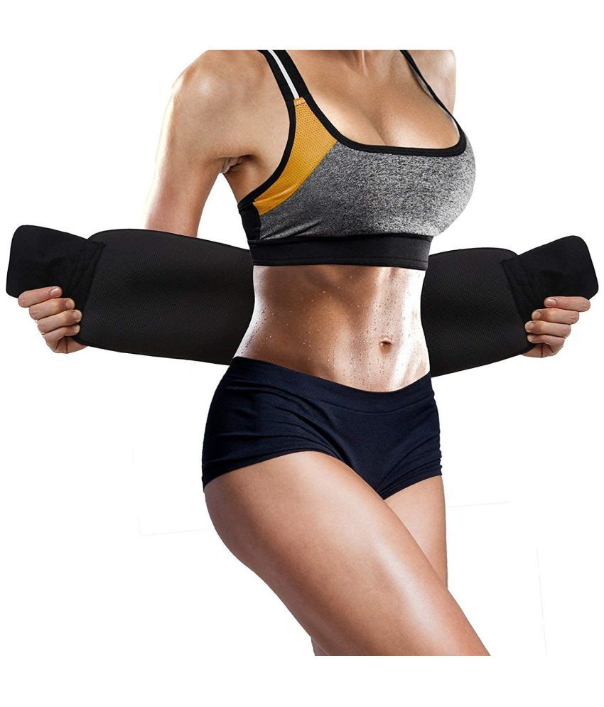     			Slim Belt for Men and Women || Sweat Belt Body Shaper - Free Size (Black Color) 1 Pcs