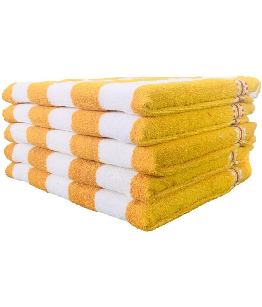     			Shop by room Set of 5 Hand Towel Yellow Terry 33x51