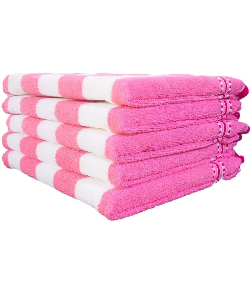     			Shop by room Set of 5 Hand Towel Pink Terry 33x51