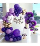 Party Propz Balloons Garland Arch Kit- Purple and Violet 83Pcs for Birthday Decoration Items Set/Bride to Be Balloon/Birthday Decorations for Husband Or Wife/30th, 40th, 50th, 60th Bday,Retirement