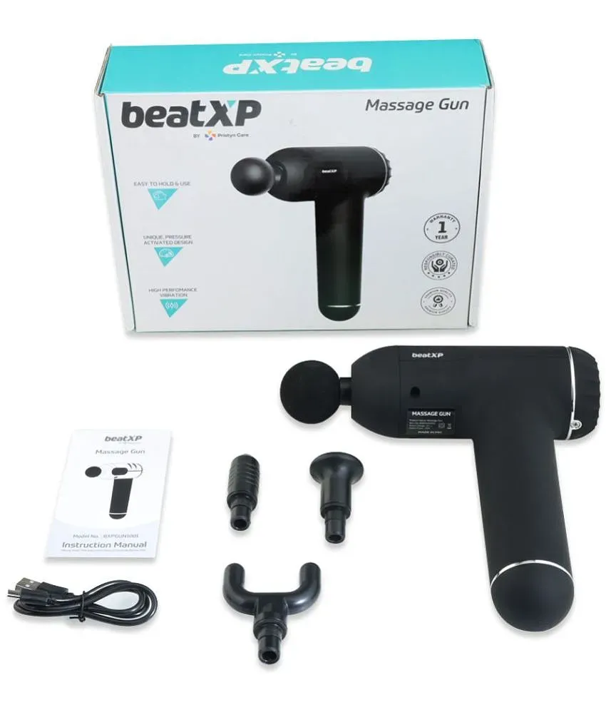 beatXP Bolt Go Massage Gun Touch Display- Percussion Gun Back