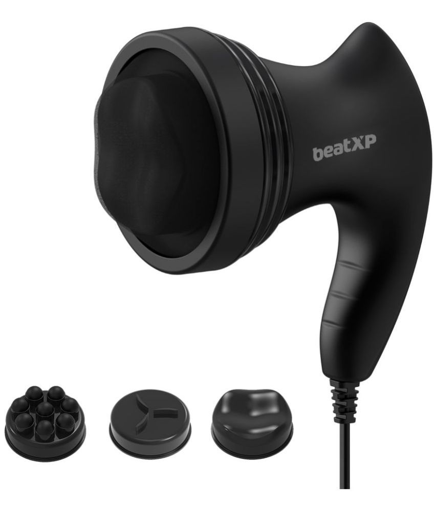 beatXP Blaze Electric Handheld Body Massager with 3 Massage Heads & Long Handle Grip - Shiatsu Full Body Relaxation for Pain and Stress Relief - Back, Leg, Foot & Body Slimming Massager with 1 Year Warranty