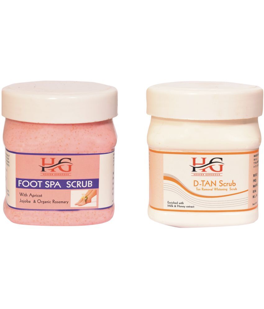 HEAVEN Foot Spa Scrub & DTan Scrub Day Cream 450 gm Pack of 2 Buy HEAVEN