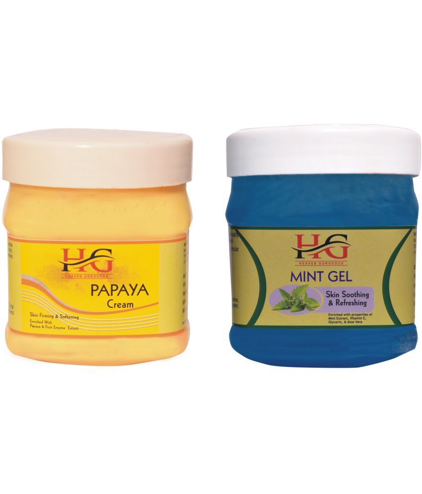 HEAVEN Papaya Cream & Mint Gel Combo Day Cream 450 gm Pack of