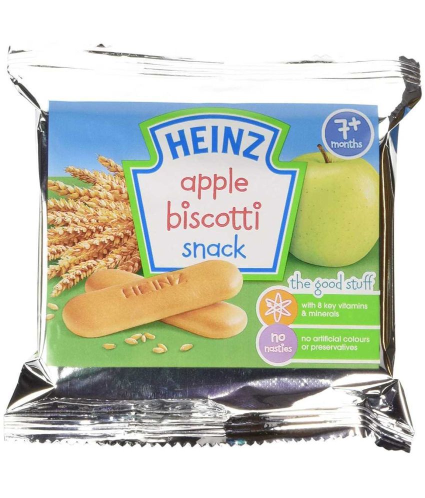 Heinz Apple Biscotti Snack Snack Foods for 6 Months + ( 60 gm )