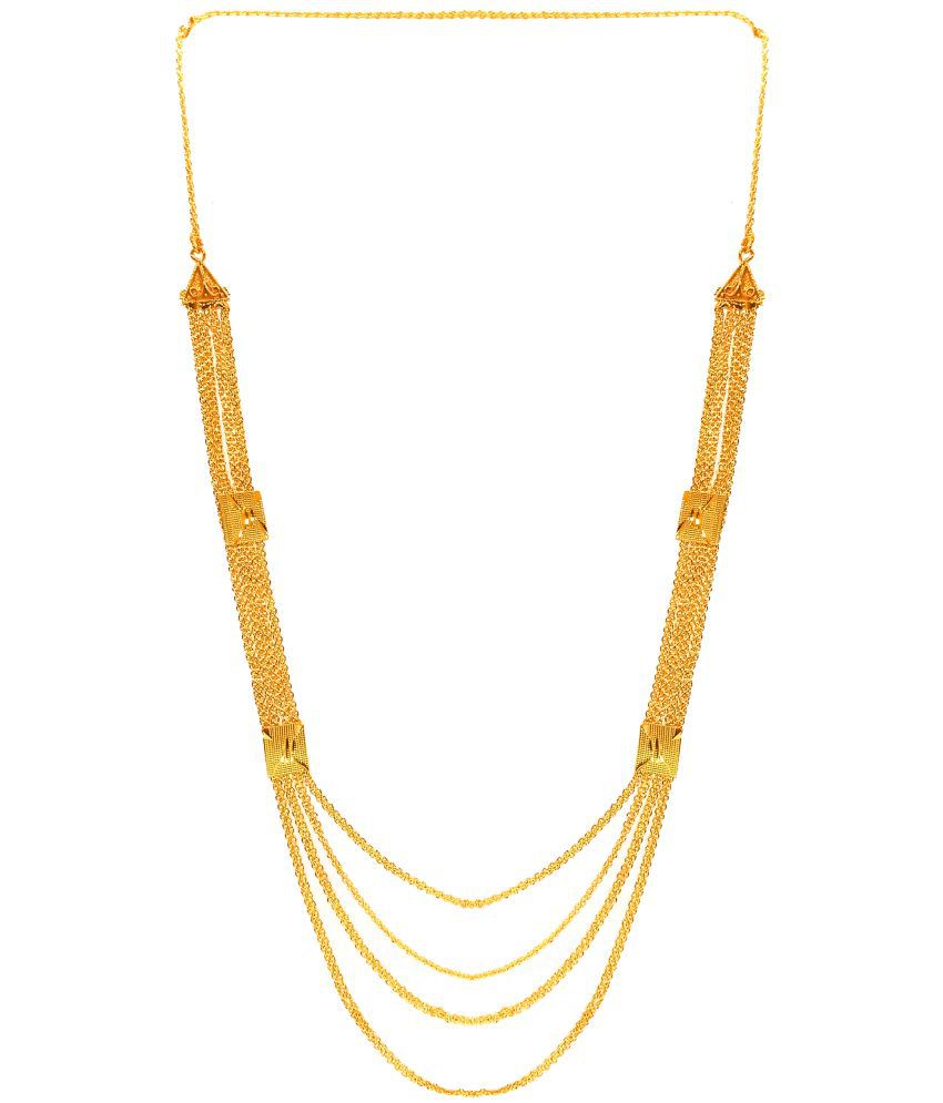     			KRIMO Gold Plated Designer 4 Layer Necklace For Women or Girl-100520