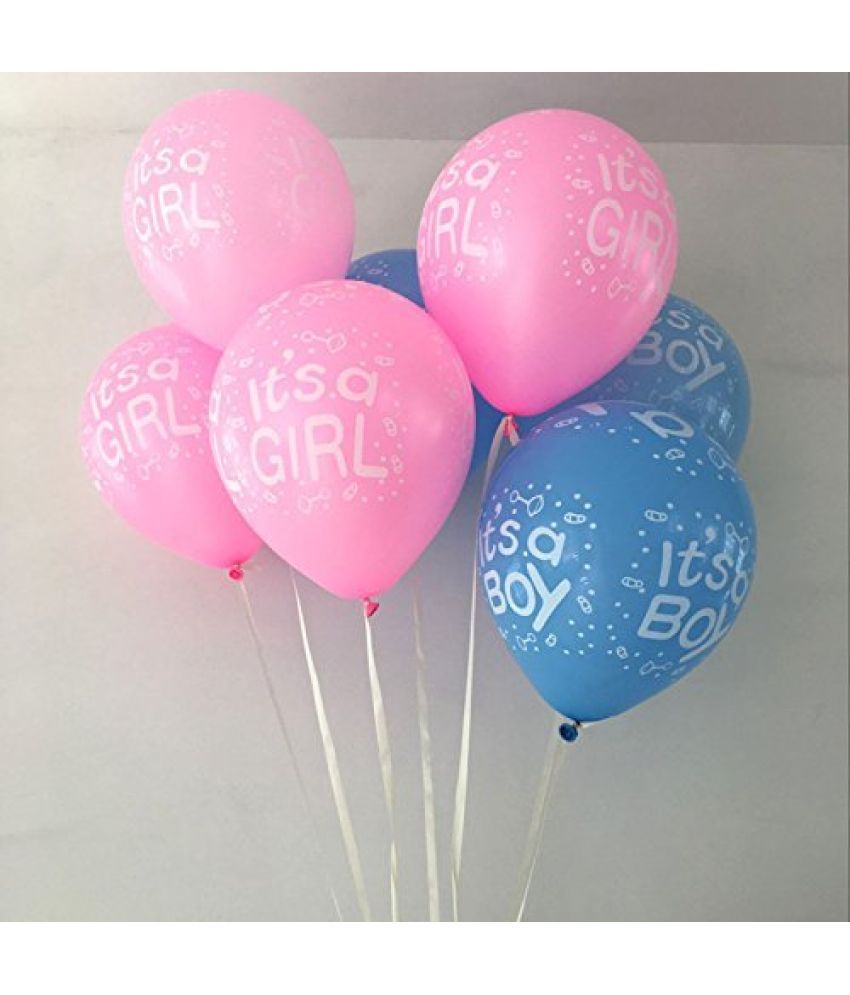     			Party Propz It's a Boy and It's a Girl Blue and Pink Color Balloons for Baby Shower Decoration Items 30 Pcs