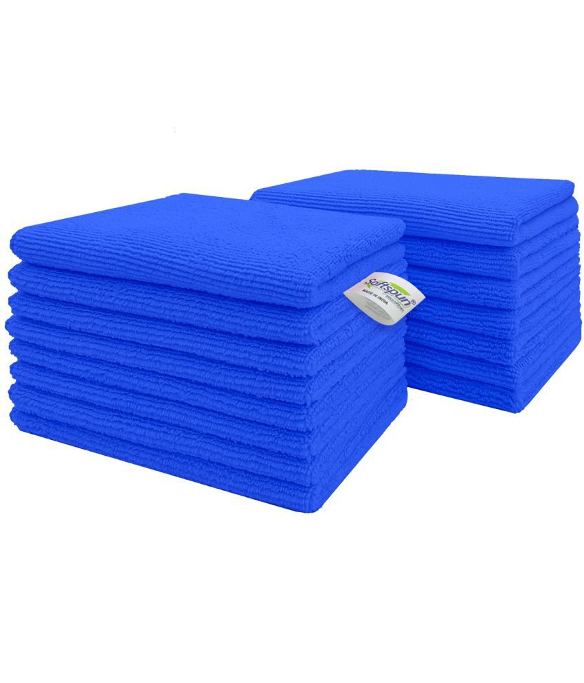     			SOFTSPUN Microfiber Cloth 15pcs - Small - 20x30cms - 340 GSM BLUE. Thick Lint & Streak-Free Multipurpose Cloths - Automotive Microfibre Towels for Kitchen Cleaning Polishing Washing & Detailing